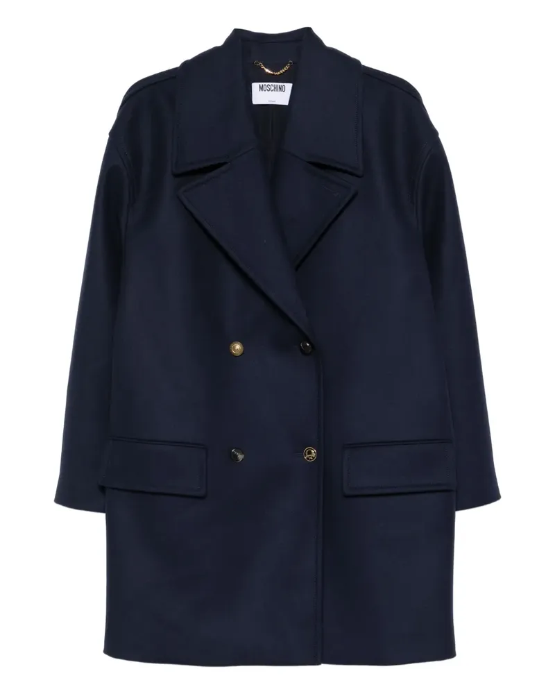 Moschino Doppelreihiger Mantel - Blau Blau