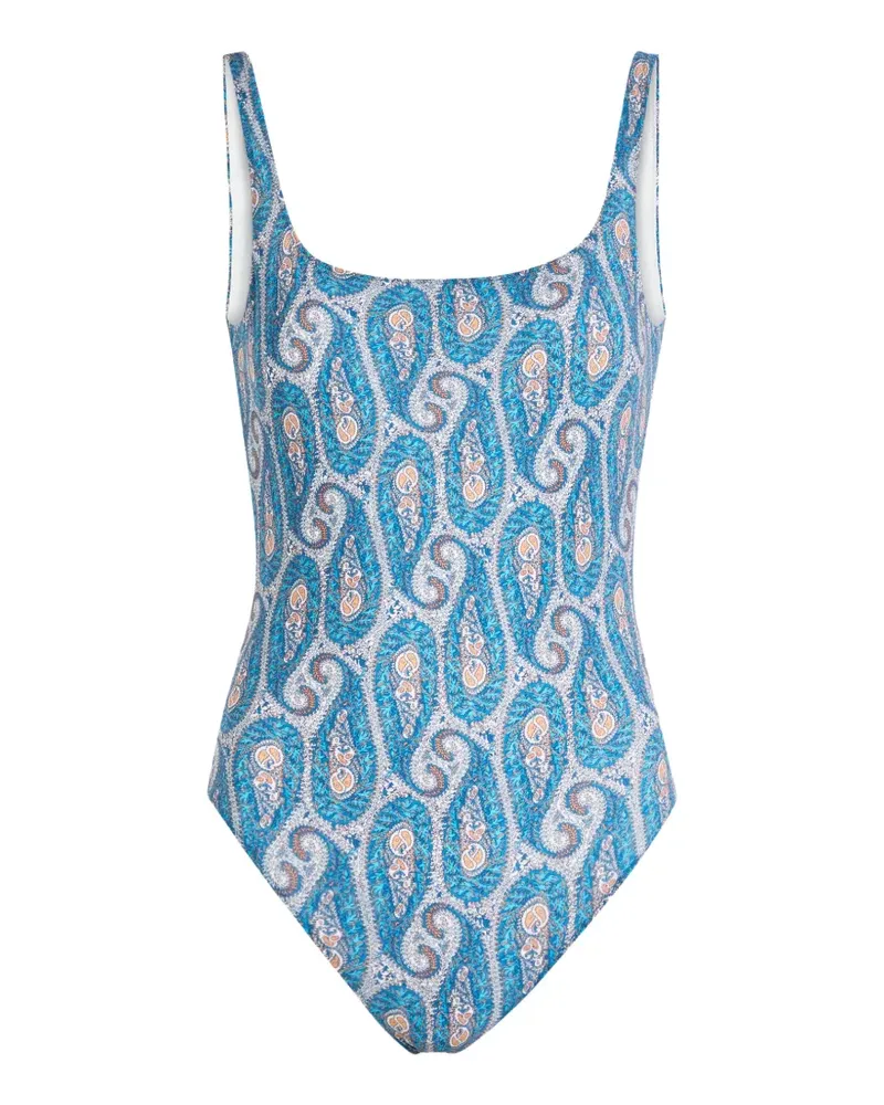 Etro paisley-pattern swimsuit - Blau Blau