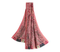 Seidenschal mit Paisley-Print - Rosa