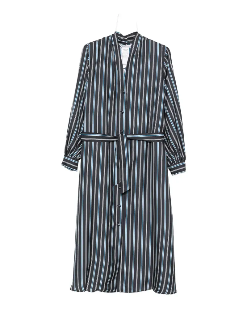 Max Mara Mxmtauro striped belted midi dress - Blau Blau
