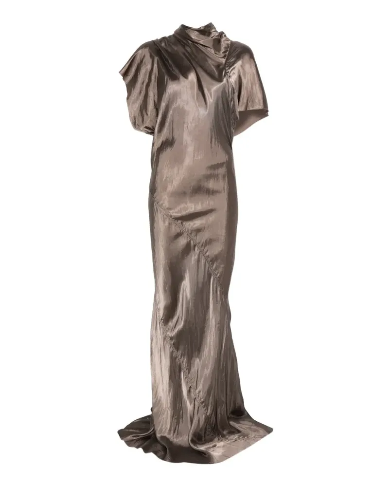 Rick Owens short-sleeve draped-design maxi dress - Braun Braun