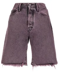 Aries Ungesäumte Jeans-Shorts Rosa