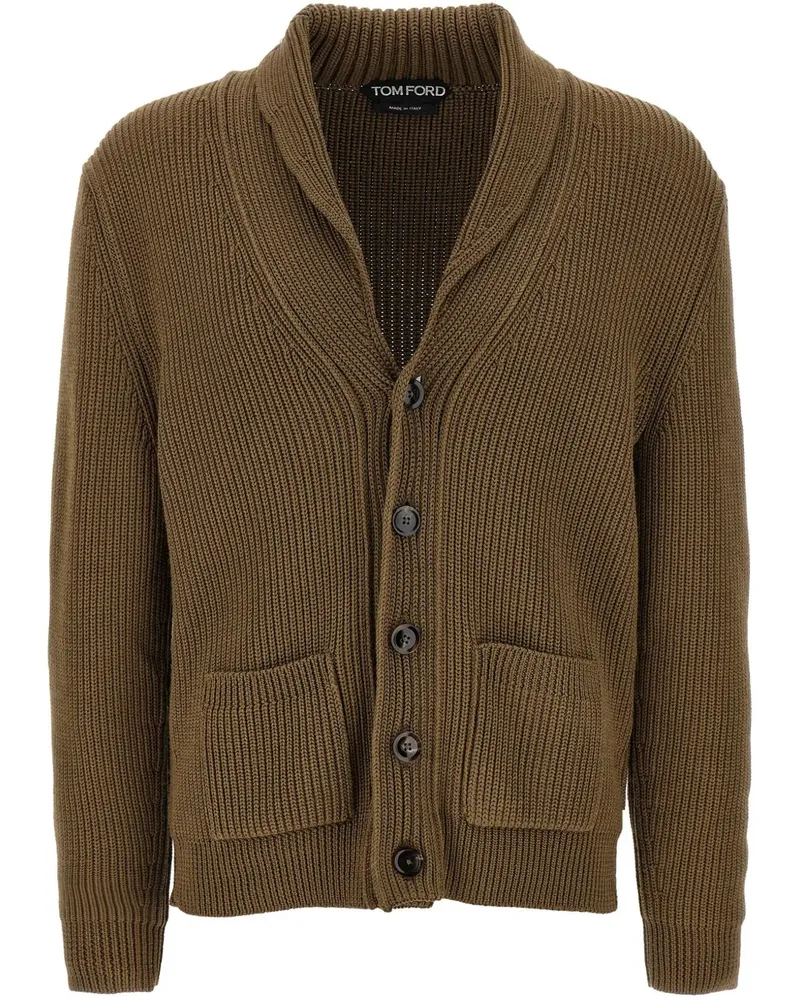 Tom Ford Gerippter Cardigan - Grün Grün