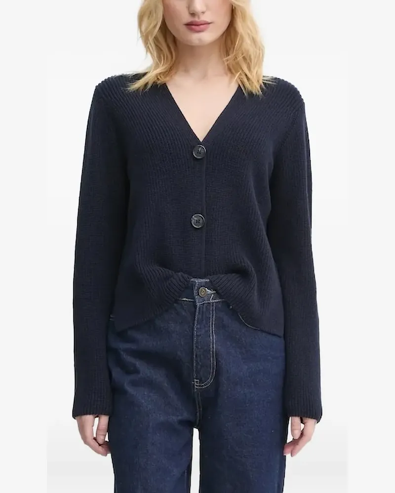 Marc O'Polo Gerippter Cardigan - Blau Blau