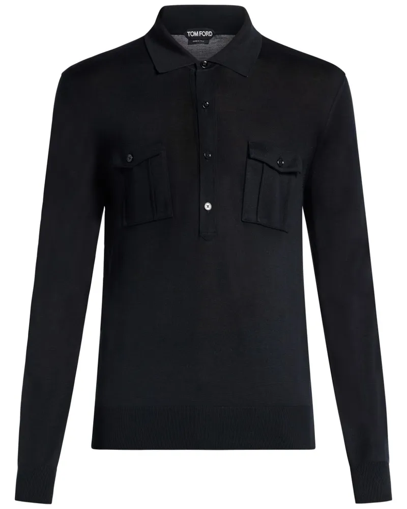 Tom Ford Poloshirt aus Jersey - Schwarz Schwarz
