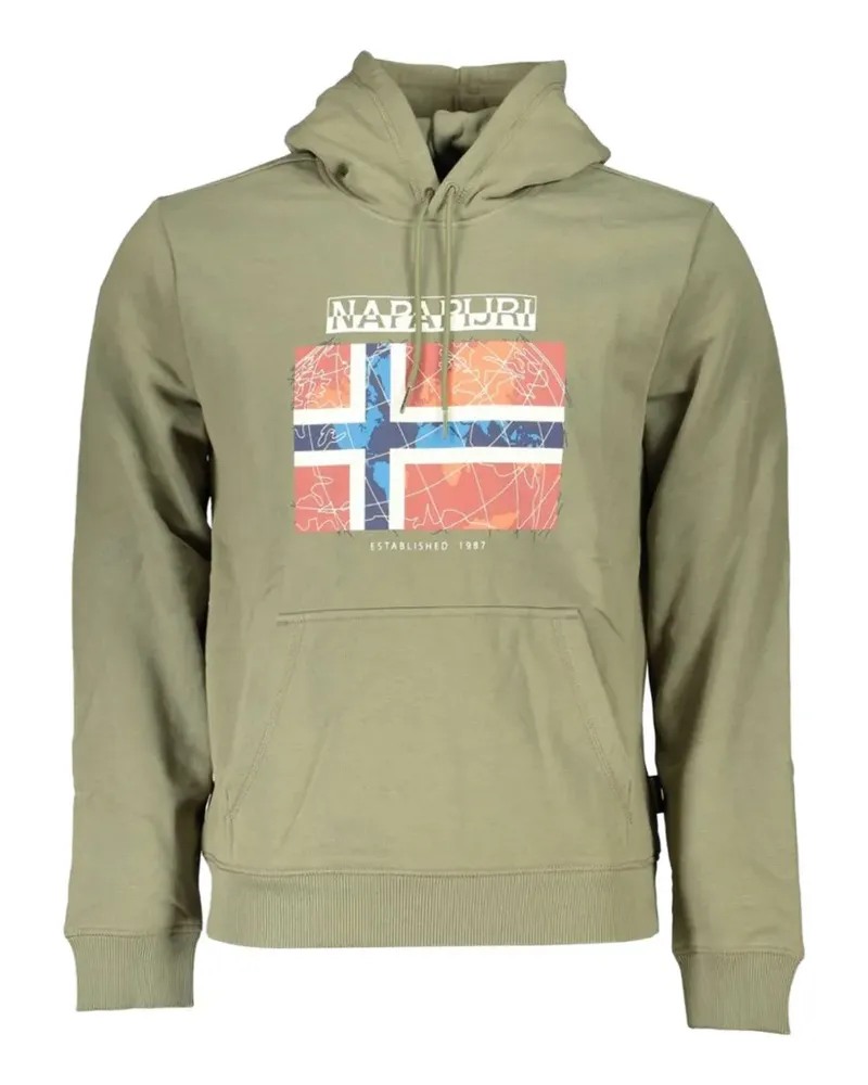 Napapijri graphic-print hoodie - Grün Grün