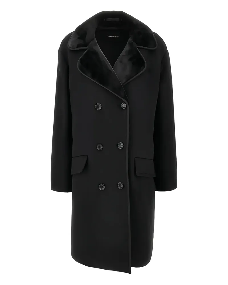 Emporio Armani double-breasted coat - Schwarz Schwarz