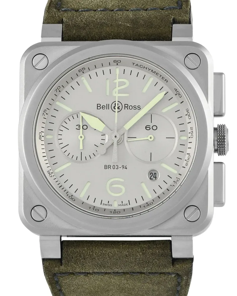 Bell & Ross Edelstahl 42mm - Grün Grün