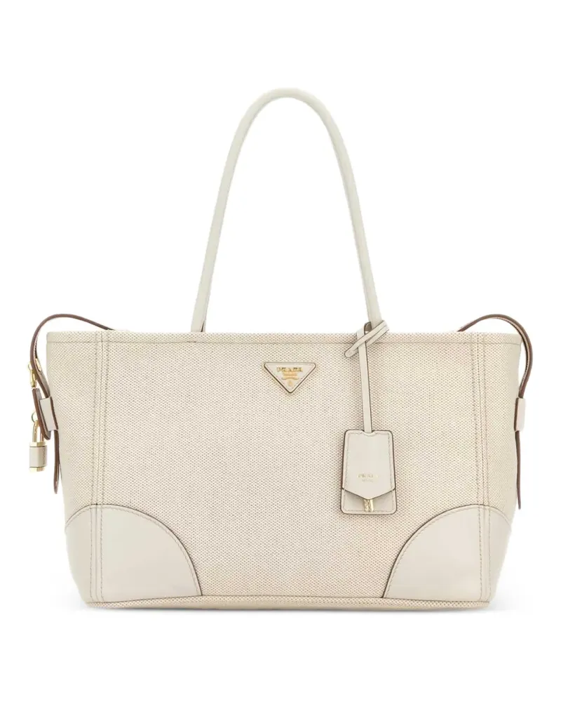 Prada large canvas tote bag - Nude Nude