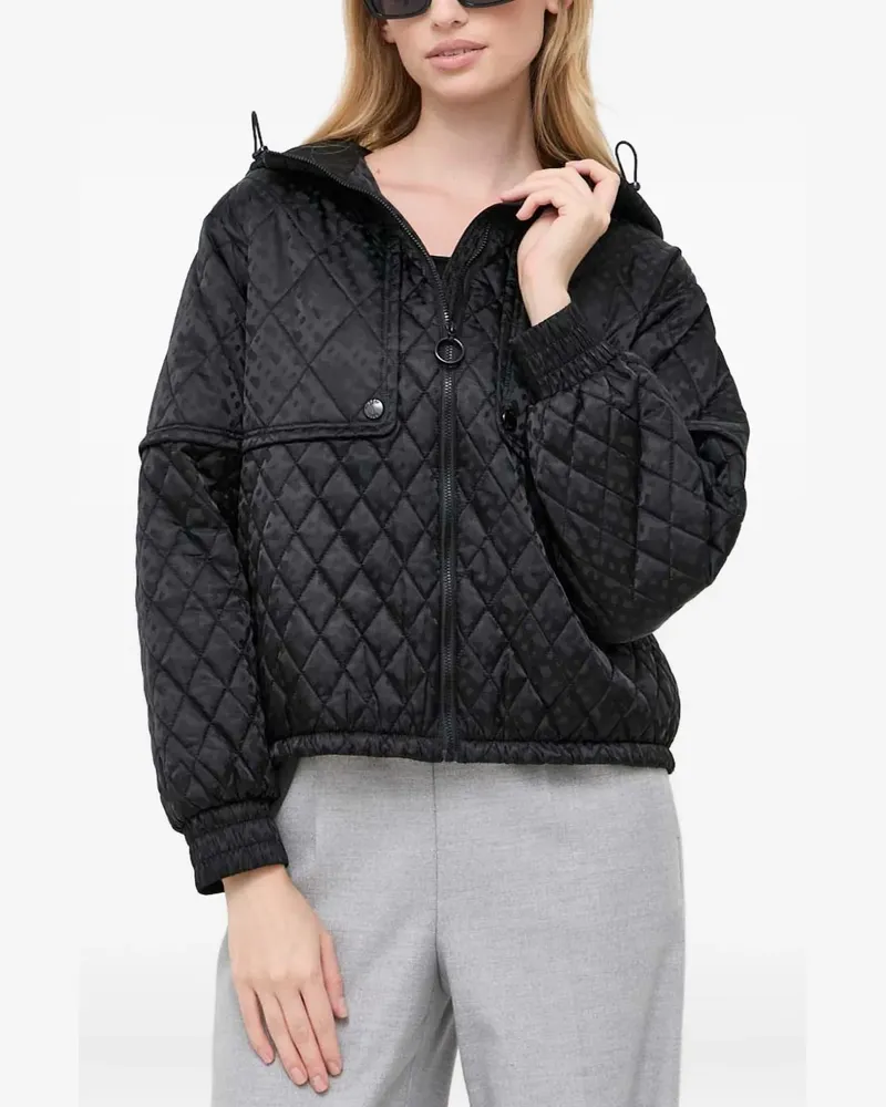 HUGO BOSS quilted hooded jacket - Schwarz Schwarz