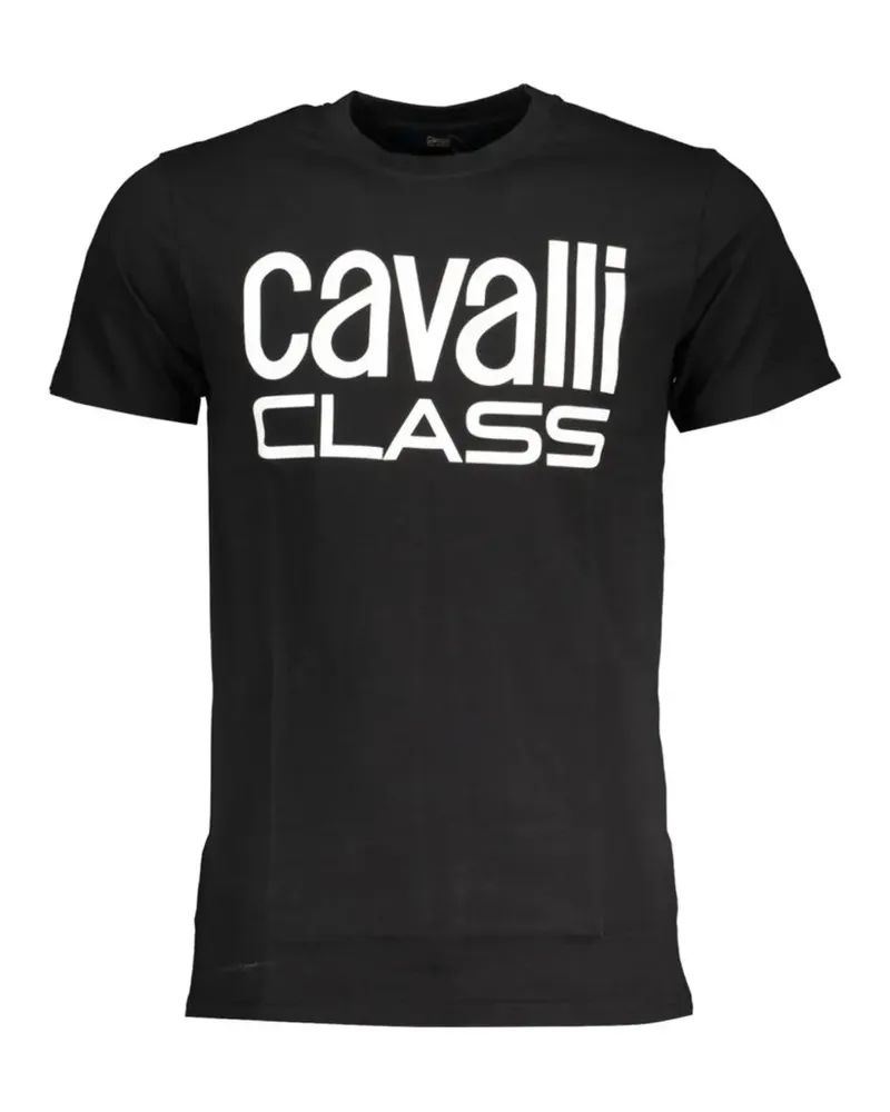 Roberto Cavalli logo-print crew-neck T-shirt - Schwarz Schwarz