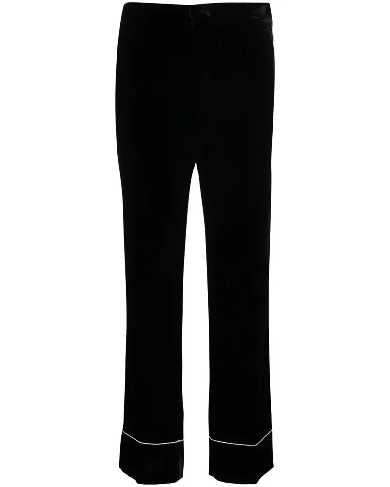 N° 21 Gerade Hose mit Paspeln - Schwarz Schwarz
