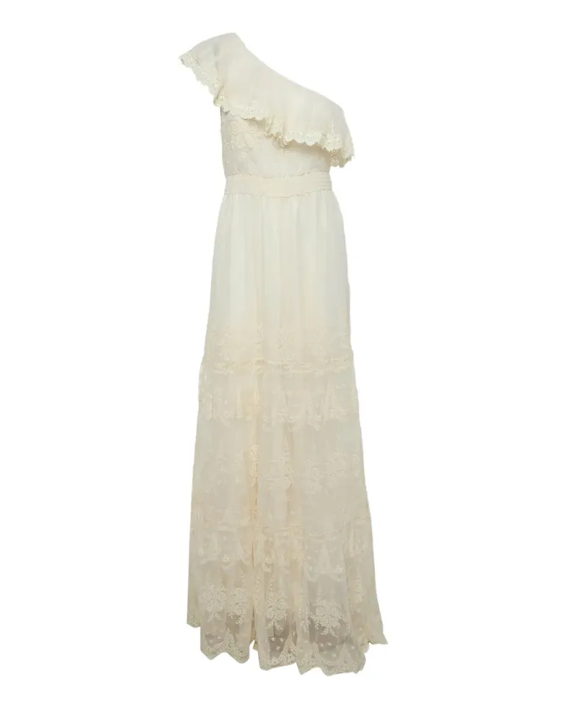 Y.A.S Yasfeeleloise floral-lace one-shoulder maxi dress - Nude Nude