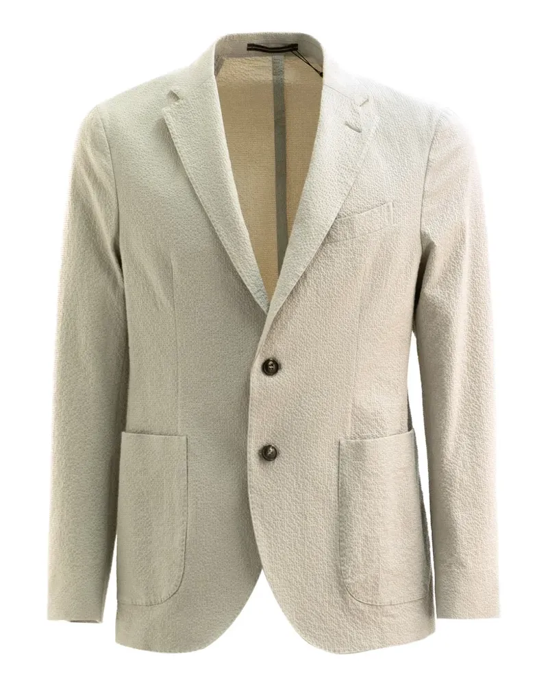 Incotex textured two-button blazer - Nude Nude