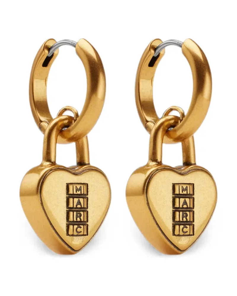 Marc Jacobs heart padlock earrings - Gold Gold