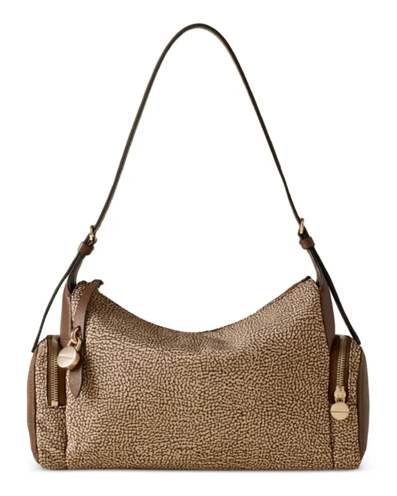 Borbonese Mittelgroße Poche Schultertasche - Nude Nude