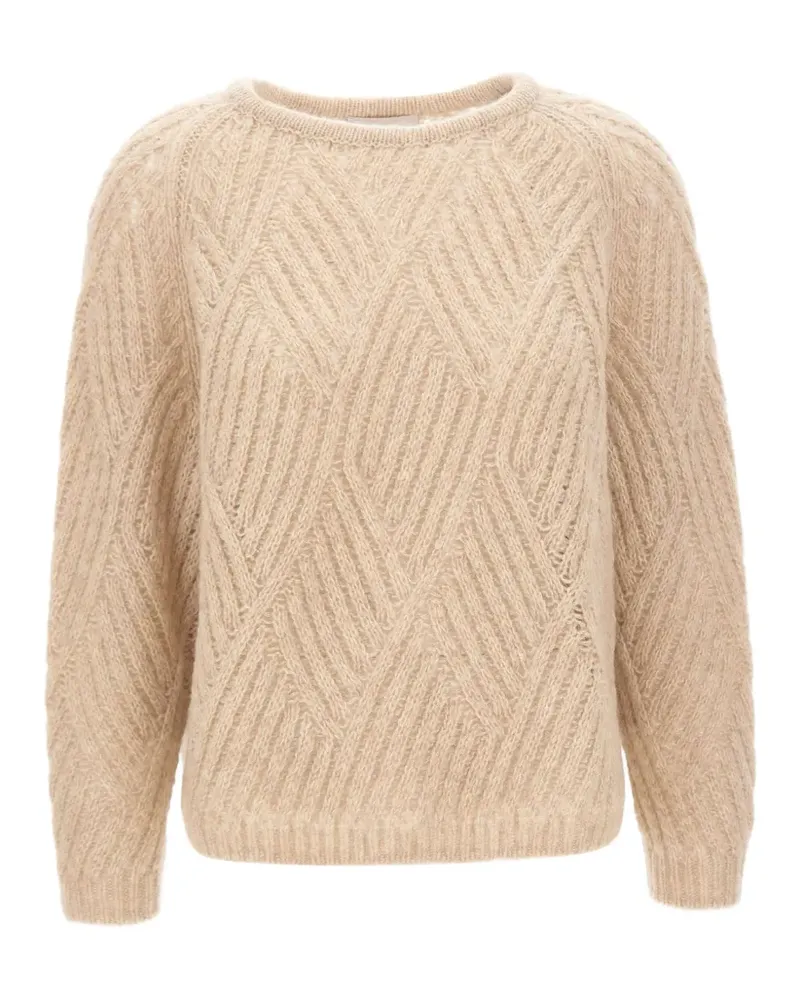 hemisphere cable-knit diamond-pattern sweater - Nude Nude
