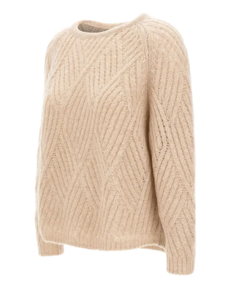 hemisphere cable-knit diamond-pattern sweater - Nude Nude