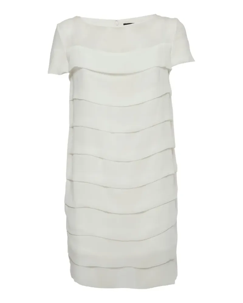 Elisabetta Franchi tiered chiffon mini dress - Weiß Weiß