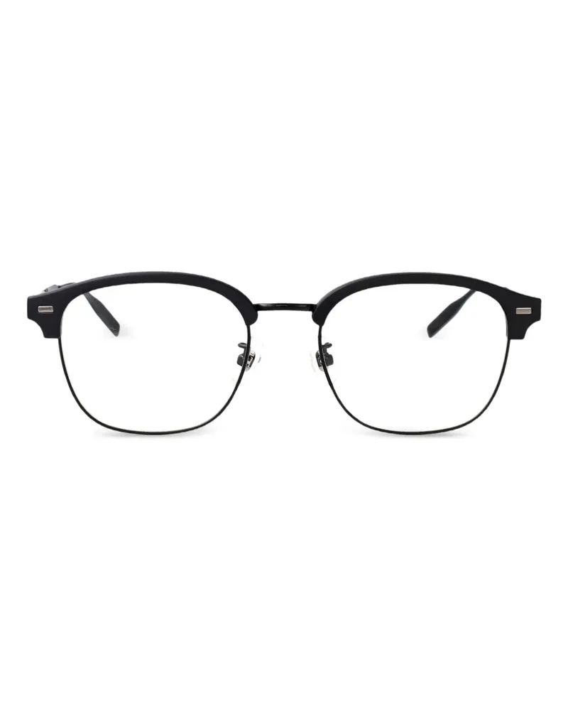 Montblanc Brille mit rundem Gestell - Schwarz Schwarz