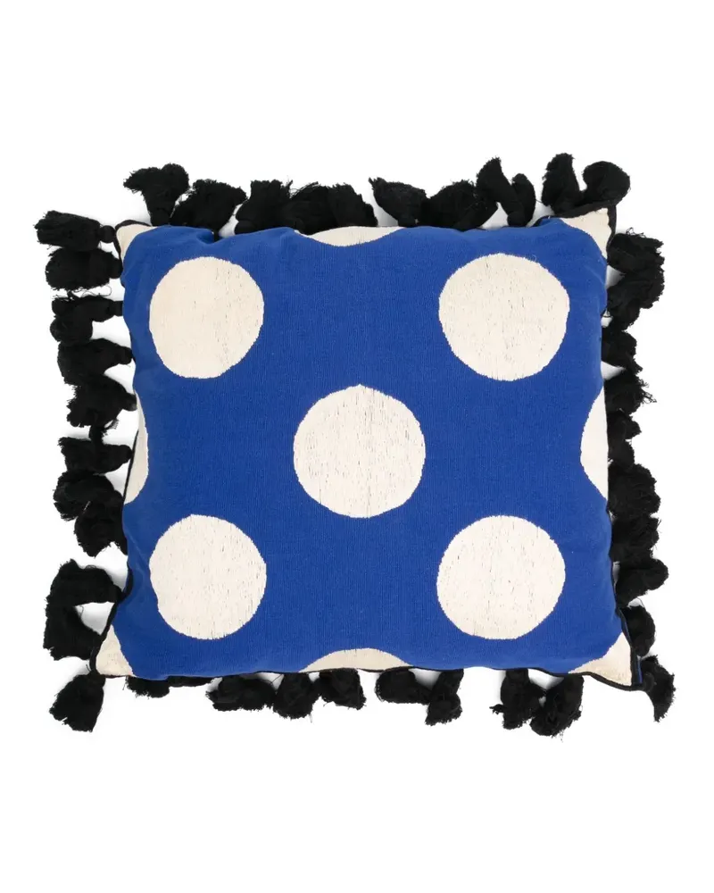 Colville Busy Dot Quastenkissen (65cm x 65cm) - Blau Blau
