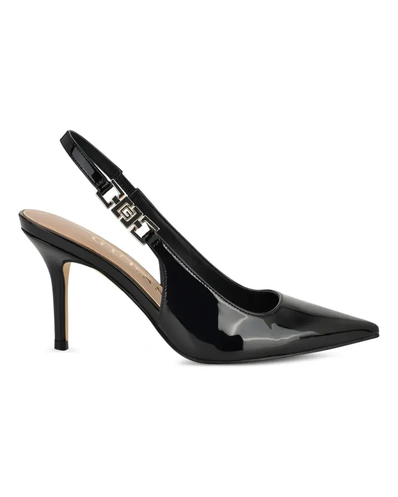 Guess Nassha patent-leather slingback pumps - Schwarz Schwarz