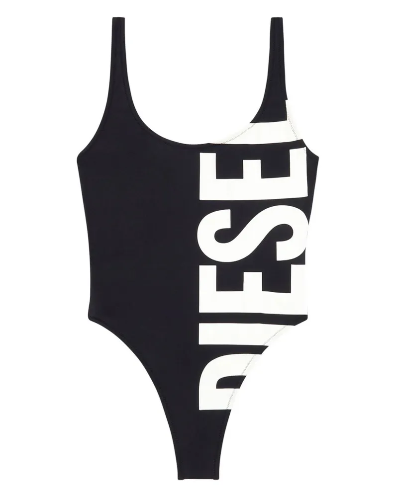 Diesel BBSW-Kylia Badeanzug mit Logo-Print - Schwarz Schwarz