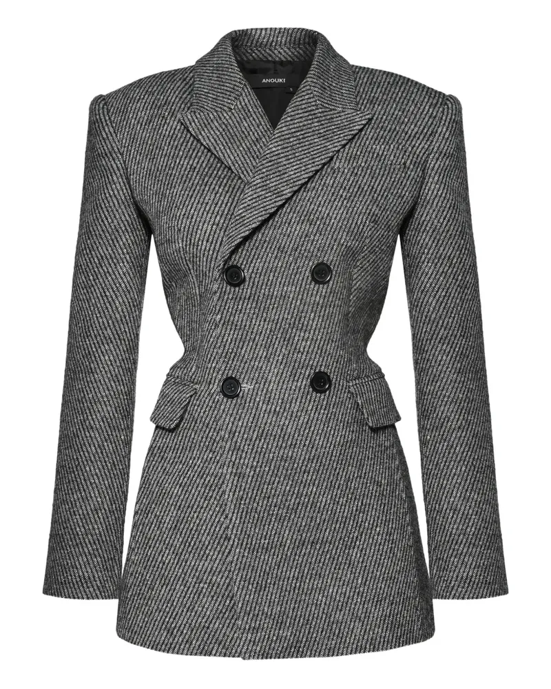 ANOUKI double-breasted blazer - Grau Grau