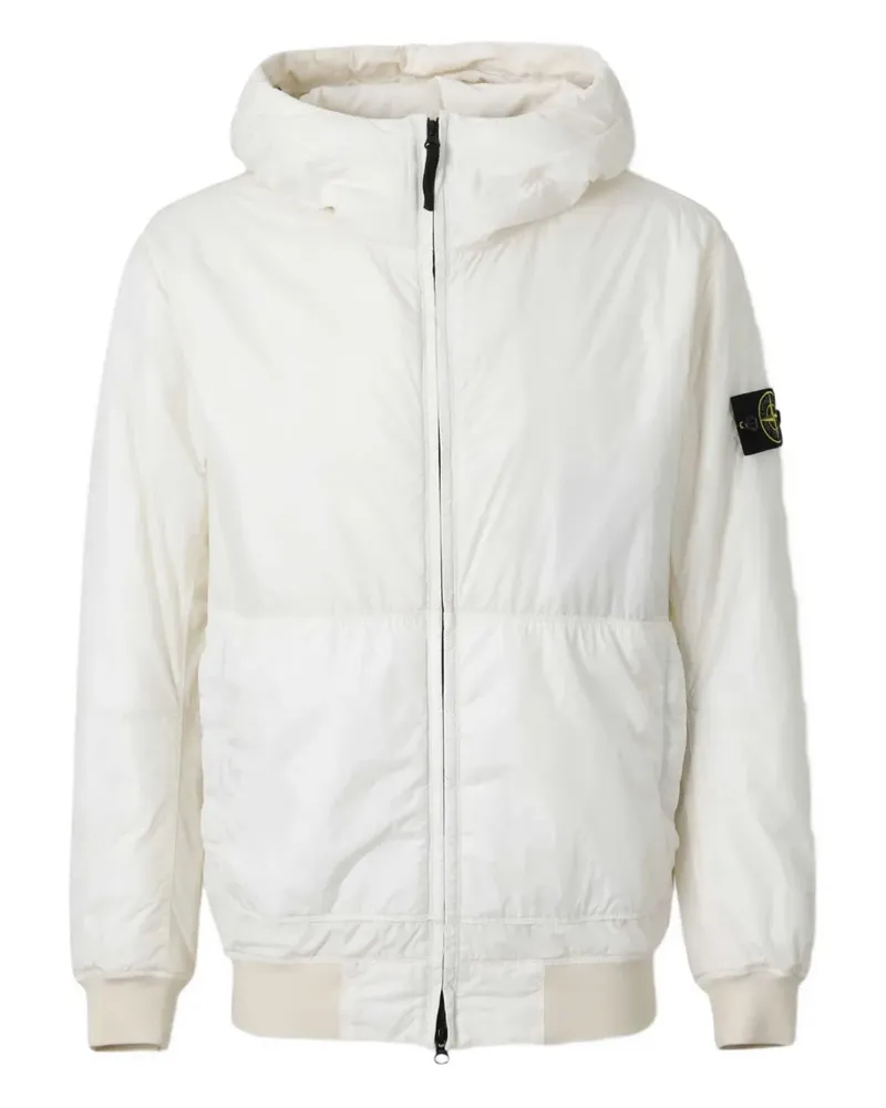 Stone Island Gefütterte Kapuzenjacke - Weiß Weiß
