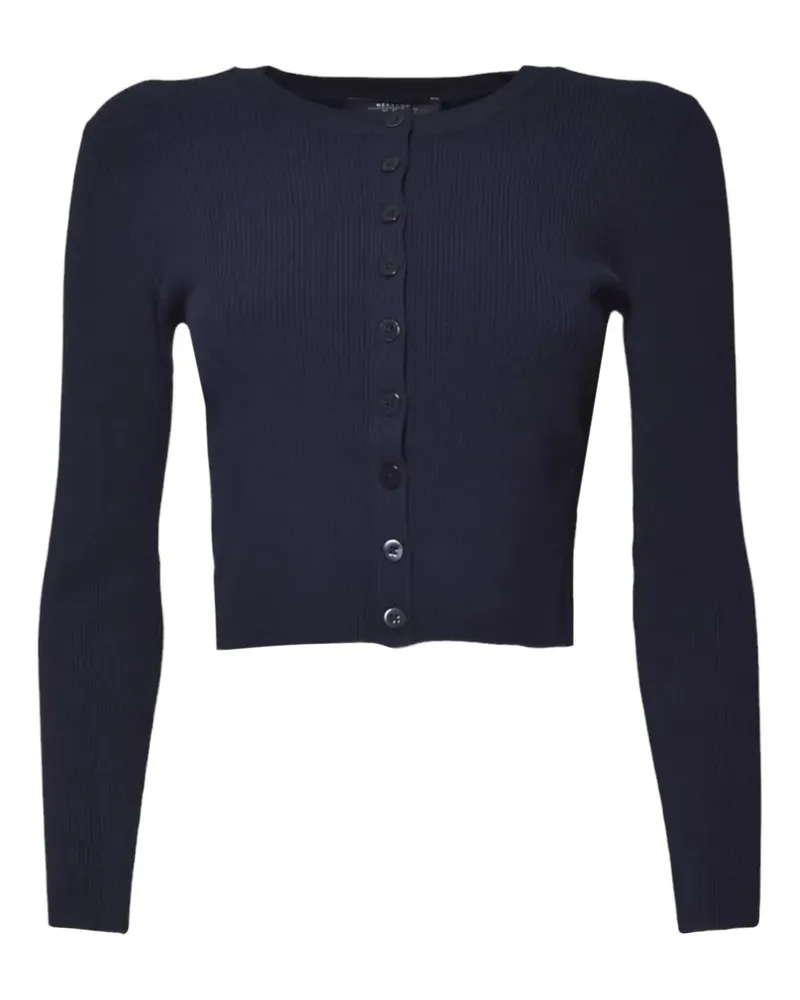 Max Mara Gerippter Cardigan - Schwarz Schwarz
