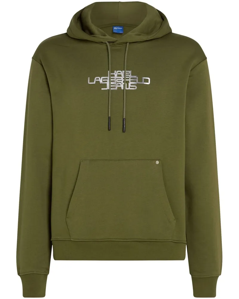 Karl Lagerfeld Hoodie mit Logo-Print Grün