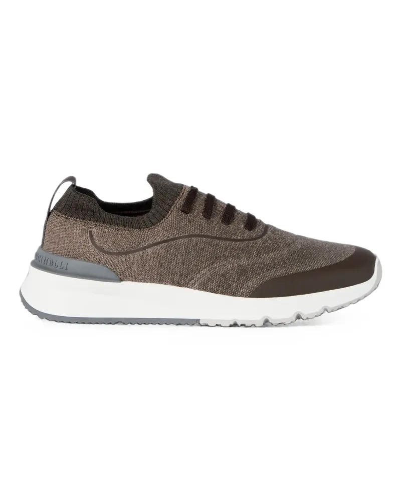 Brunello Cucinelli Gestrickte Sneakers - Braun Braun