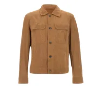 Jacke aus Wildleder - Nude