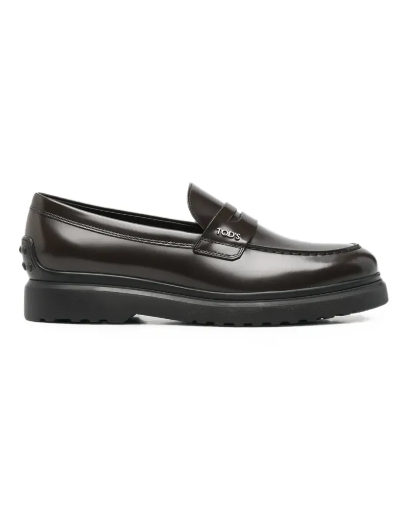TOD'S Loafer mit Logo-Schild - Braun Braun