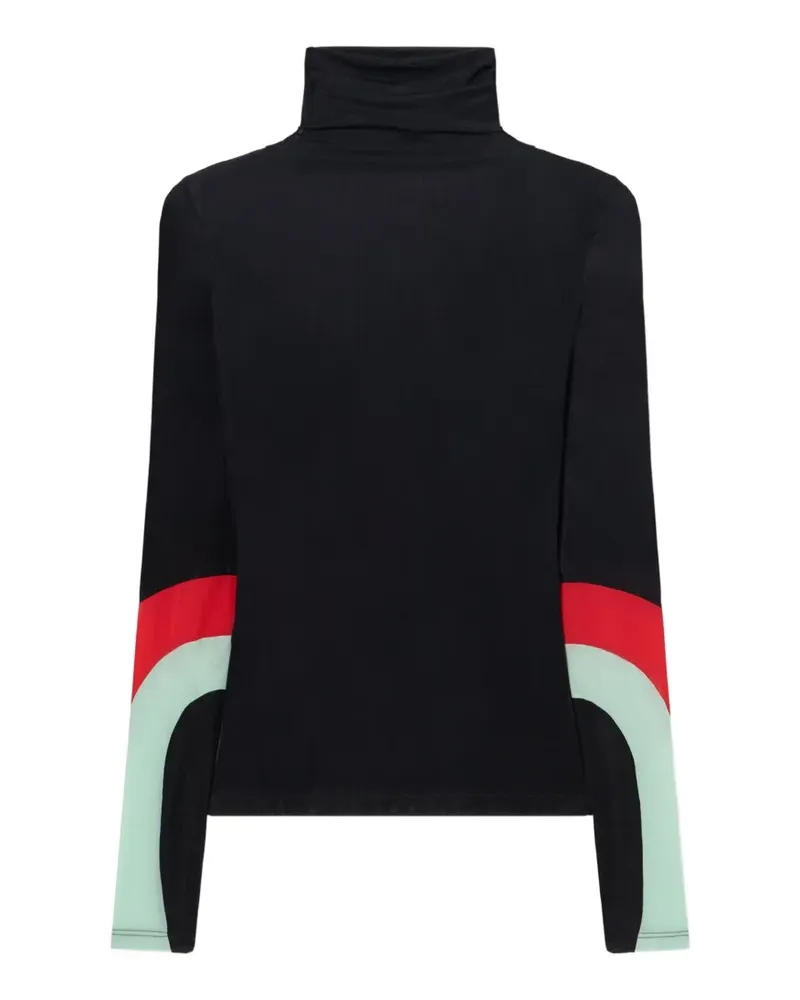 OFF-WHITE Langarmshirt mit Stehkragen - Schwarz Schwarz