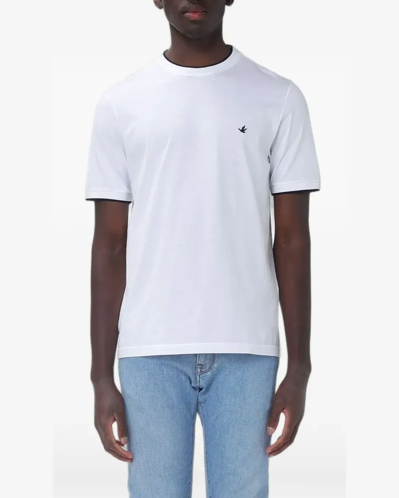 Brooksfield logo-embroidered T-shirt - Weiß Weiß