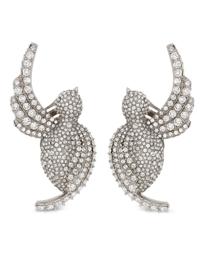 Balmain Swallow Ohrringe mit Strass - Silber Silber