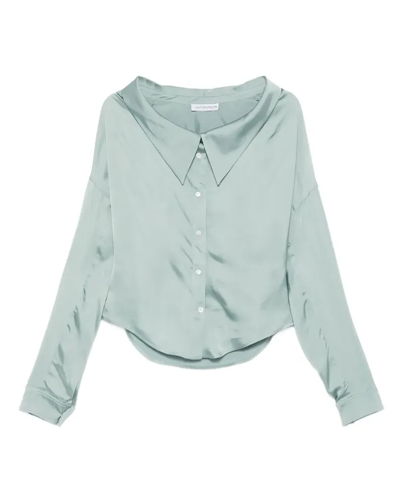 Viktor & Rolf Hemd aus Satin - Blau Blau