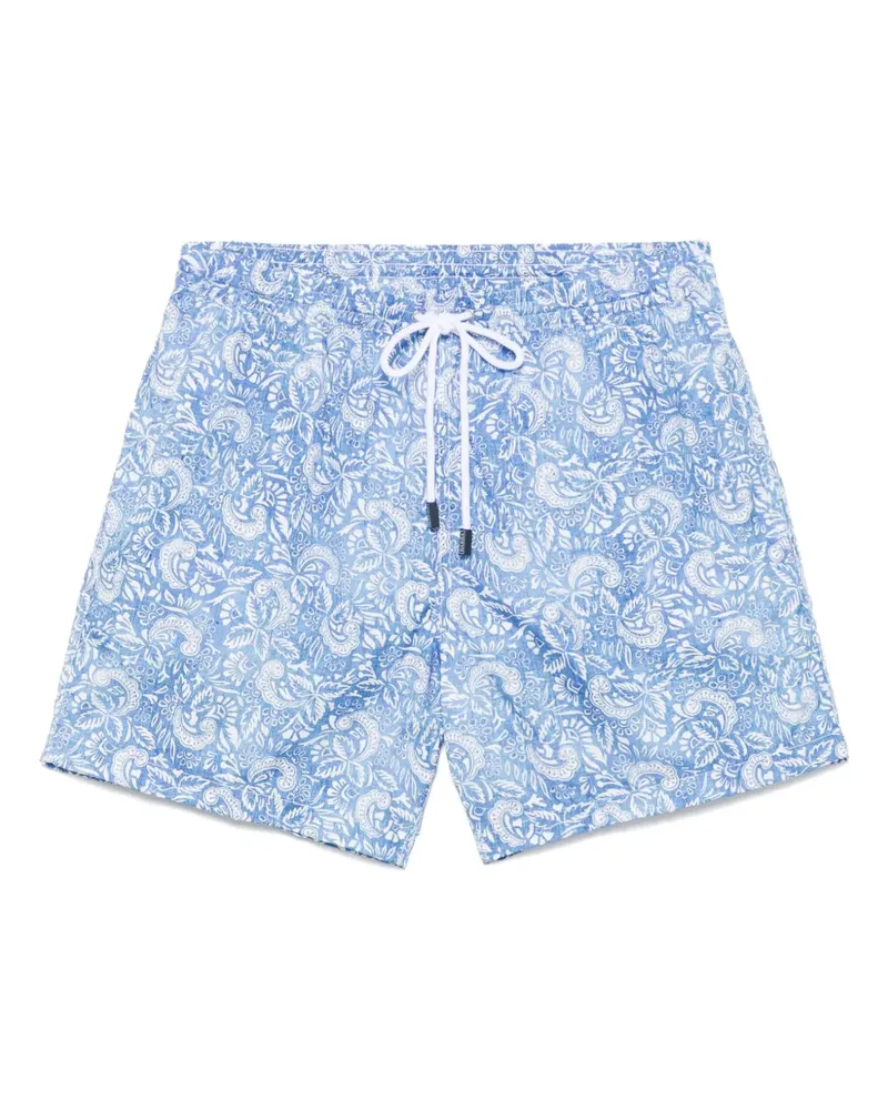 BARBA Badeshorts mit Print - Blau Blau