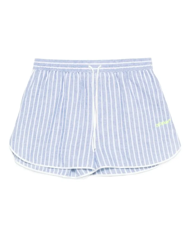 OFF-WHITE Gestreifte Shorts - Blau Blau