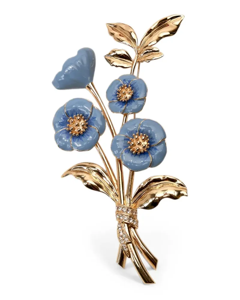 Carolina Herrera New York flower brooch - Gold Gold