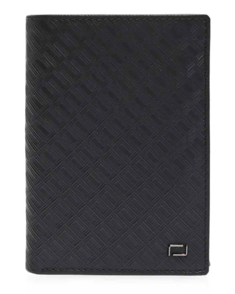 Lancel Leon monogram-embossed leather wallet - Schwarz Schwarz