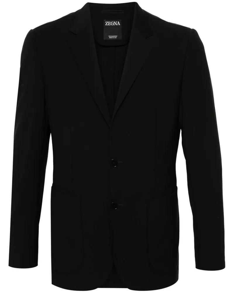 Ermenegildo Zegna Popeline-Sakko - Schwarz Schwarz