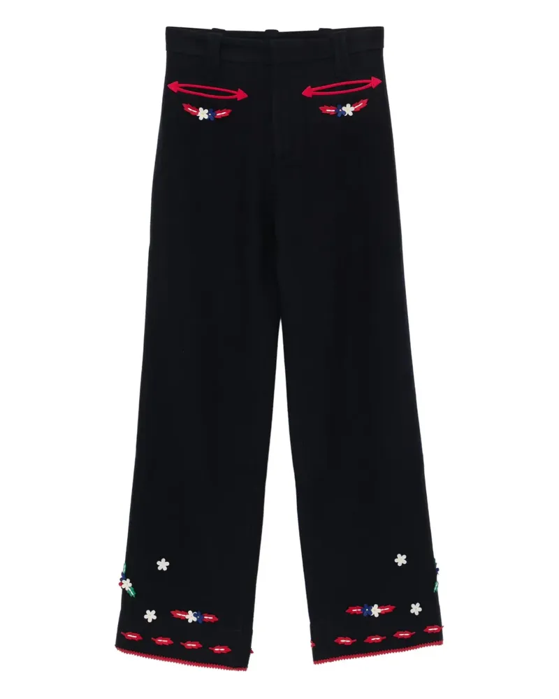 BODE Carroll Flowers Hose - Blau Blau