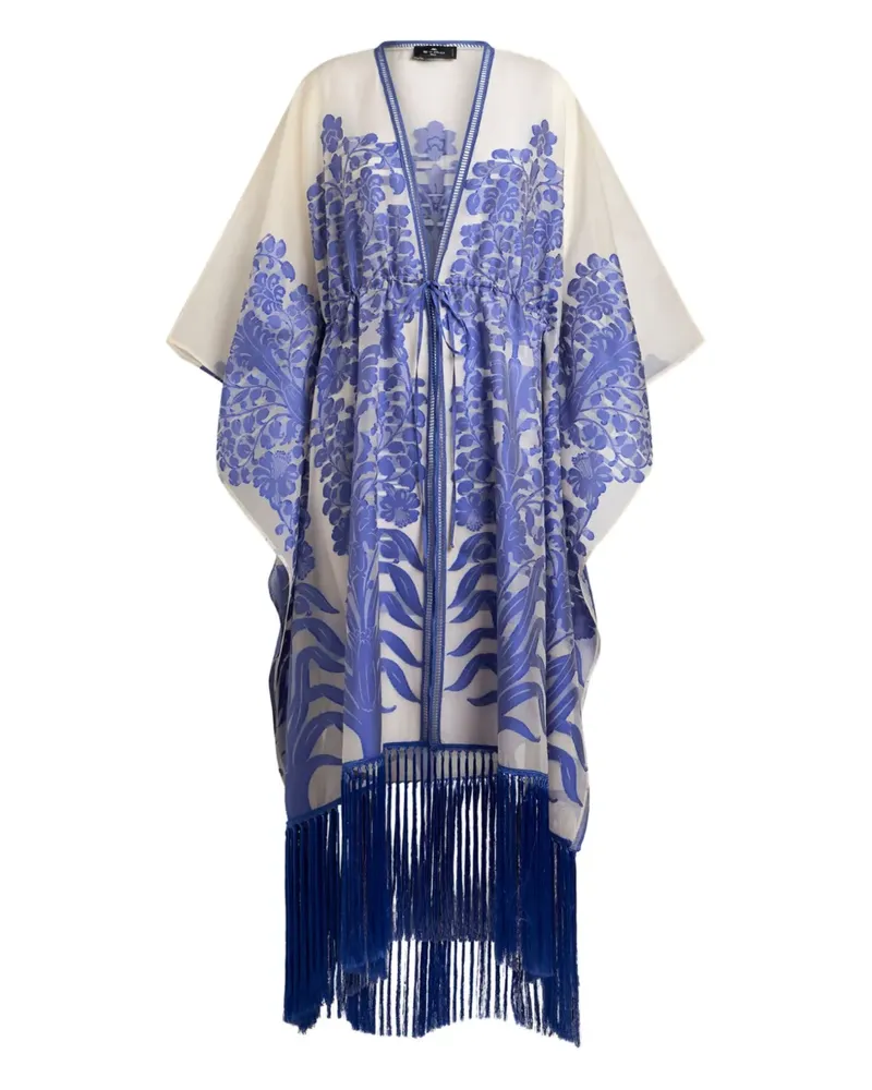 Etro Kaftankleid mit Jacquardmuster - Weiß Weiß