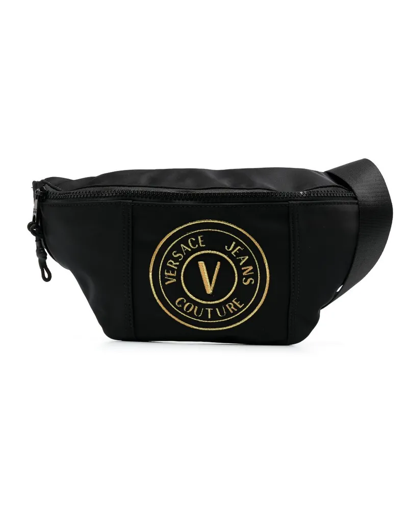 Versace Jeans Gürteltasche mit Logo-Patch - Schwarz Schwarz
