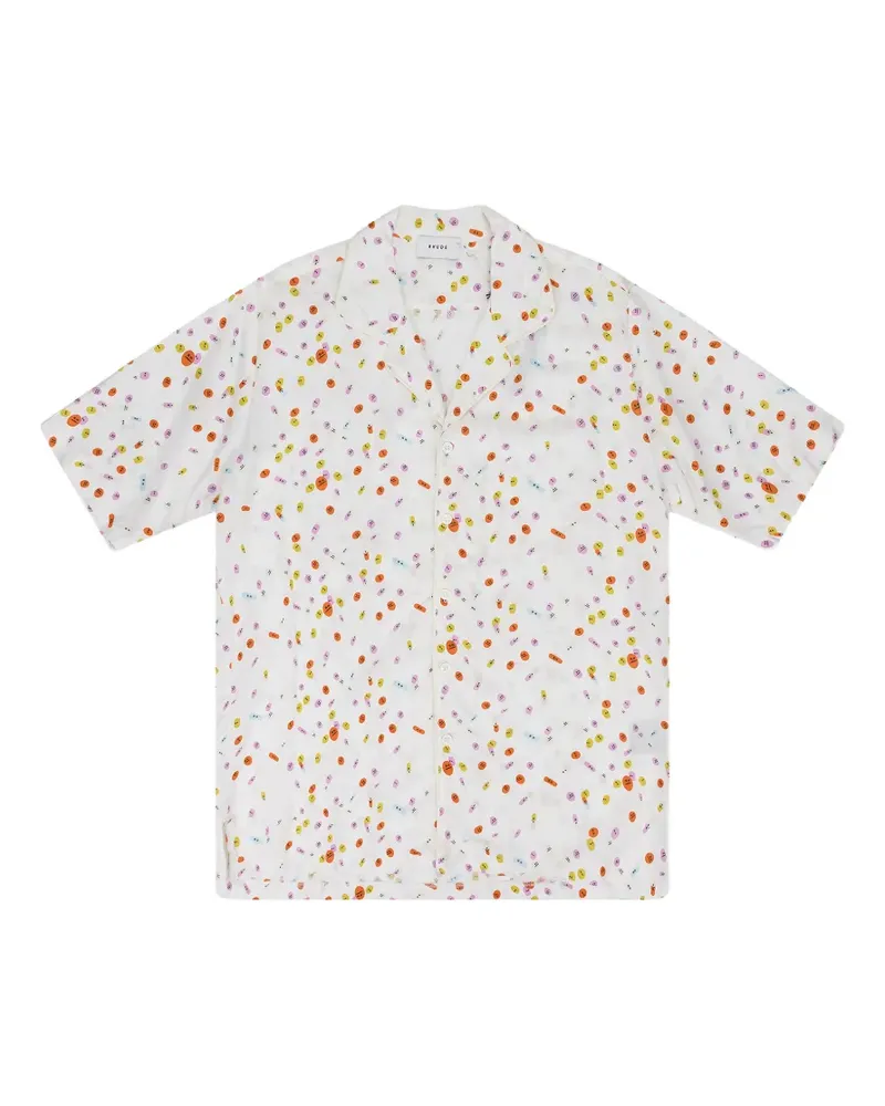 RHUDE pill-print shirt - Weiß Weiß