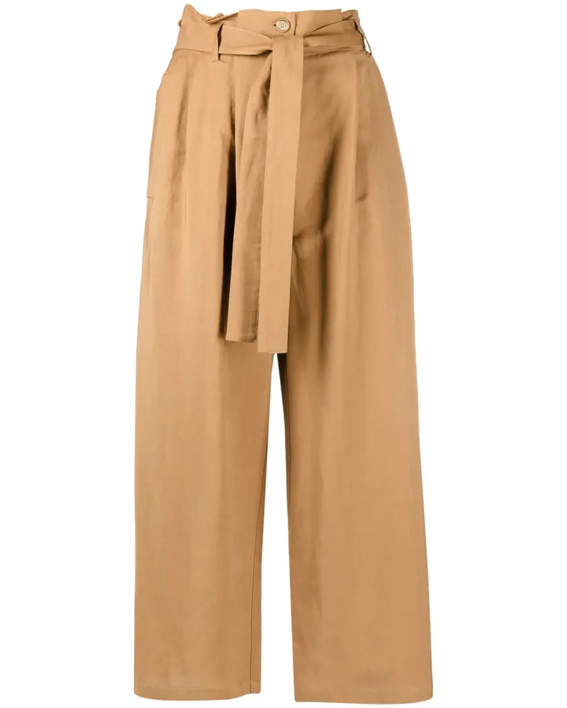 Pinko Cropped-Hose mit hohem Bund - Braun Braun