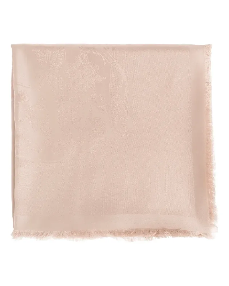 Ferragamo jacquard frayed-edge scarf - Rosa Rosa