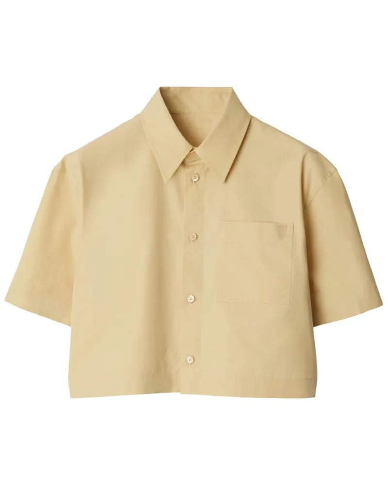 Burberry Cropped-Hemd aus Baumwolle - Nude Nude